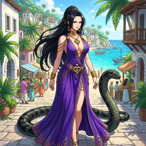 Boa Hancock: Radiant Anime Queen with Fierce Strength