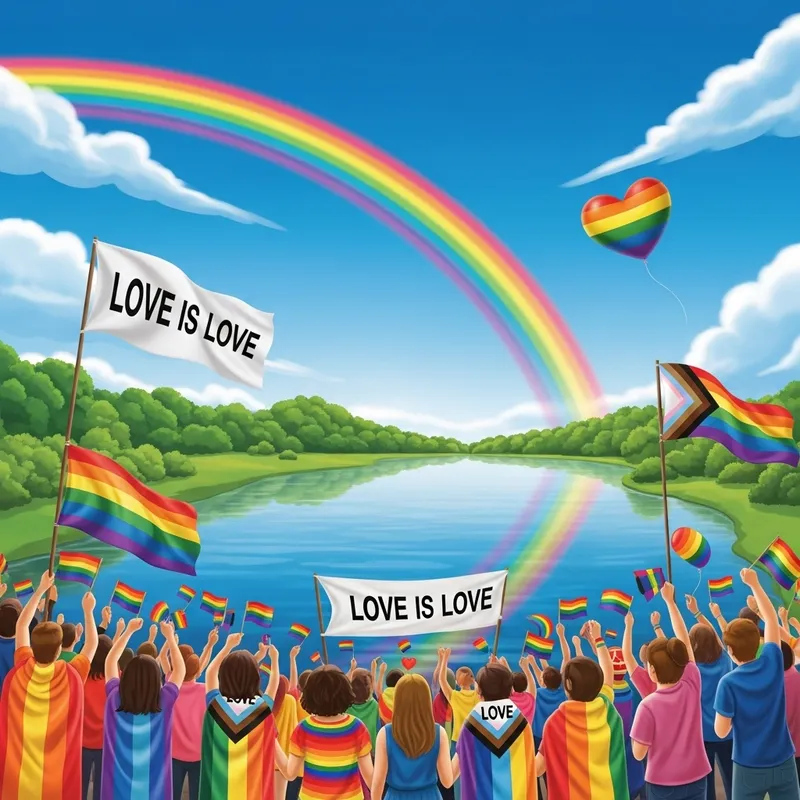 Joyful Rainbow Celebration: Embracing Love & Unity
