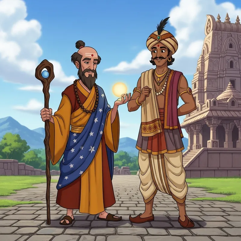 Dorweamon and Raam Ji - Monk Wizard and Indian Man