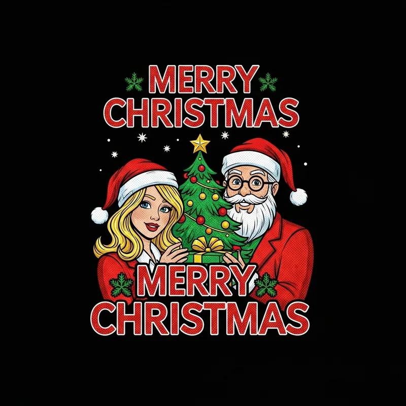 Calvin and Hobbes Christmas Special: Playful Vector Illustration Calvin and Hobbes Christmas Special: Playful Vector Illustration