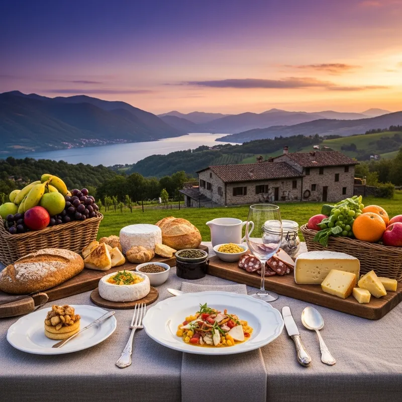 Food Background on Table with Stunning Beauty