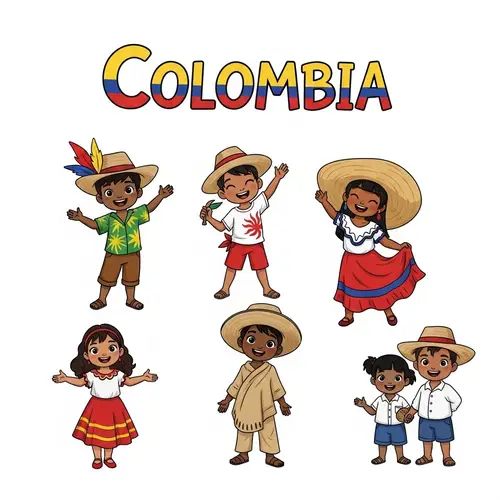 Colombian Regions Diversity Illustrated in Disney Style