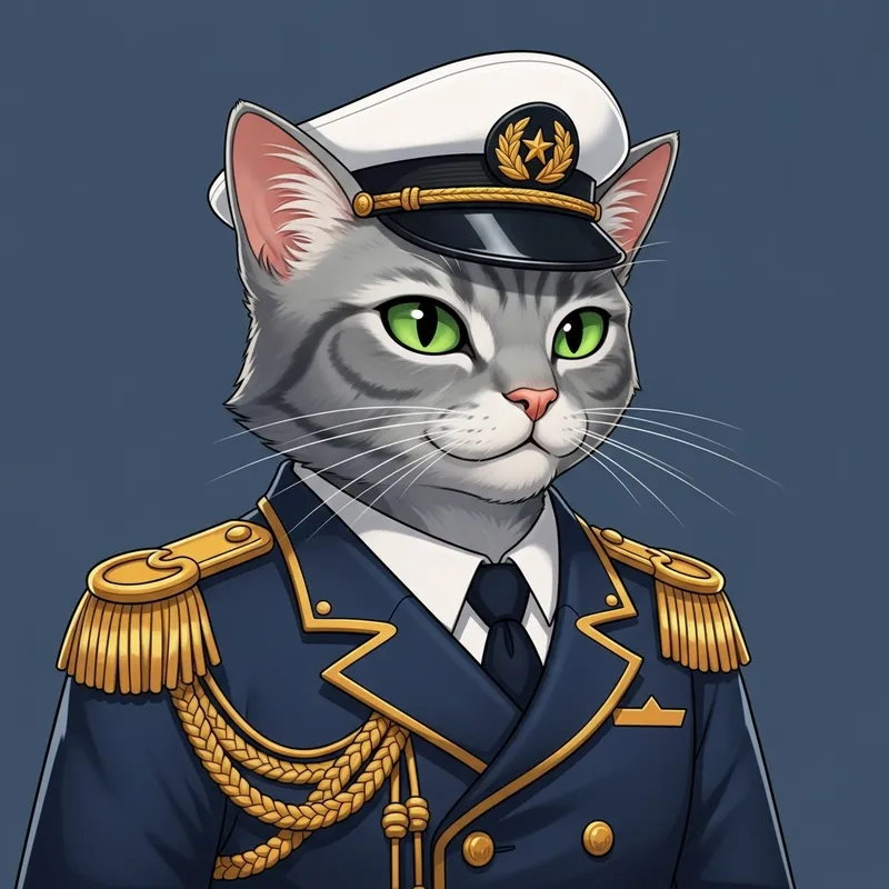 Captain Cat - The Seafaring Feline Captain Cat - The Seafaring Feline
