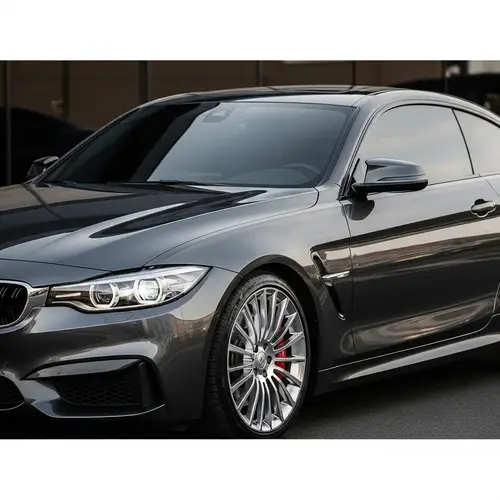 Sleek Metallic Black Automobile with Futuristic Design