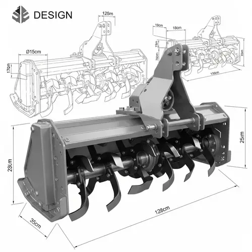 Industrial Rotary Tiller Blade Design