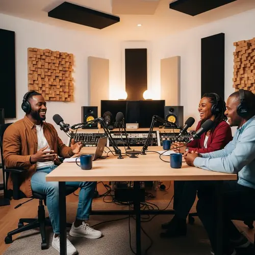 Diverse Podcast Studio: African-American Host & Guests