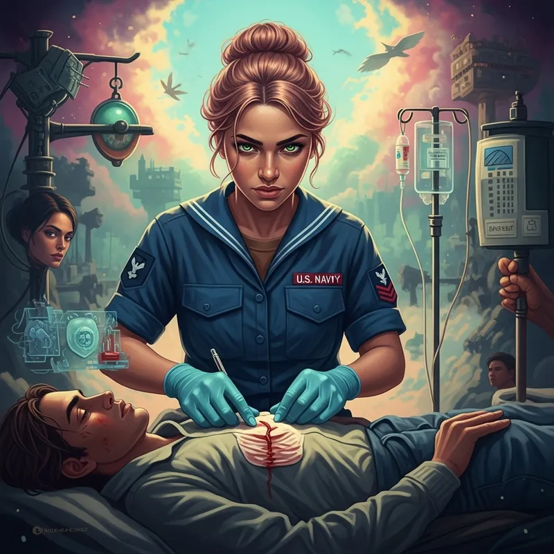 Ethereal U.S Navy Hospital Corpsman: Grit and Grace Revealed