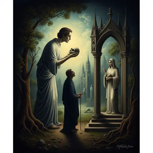 Soulful Journey of Death in Surrealism Art Style