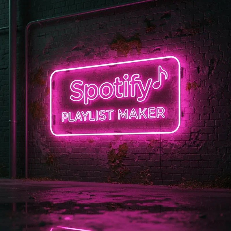 Pink Neon Sign Spotify Playlist Maker Pink Neon Sign Spotify Playlist Maker