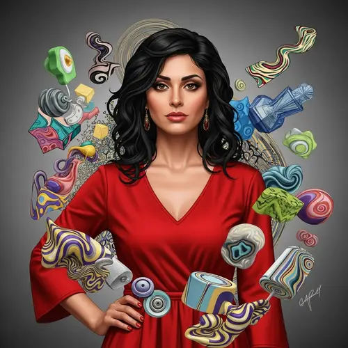 Abstract Realism: A Portrait of a Middle-Eastern Woman