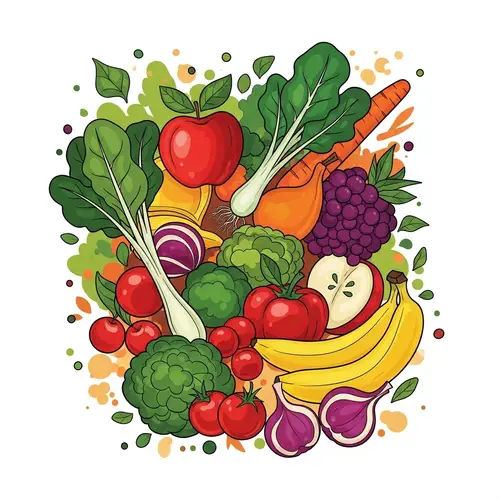 Vibrant Abstract Art of Healthy Eating | Nutrition Inspired Artwork