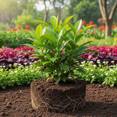Lush Green Plant in Serene Setting | Nature's Beauty