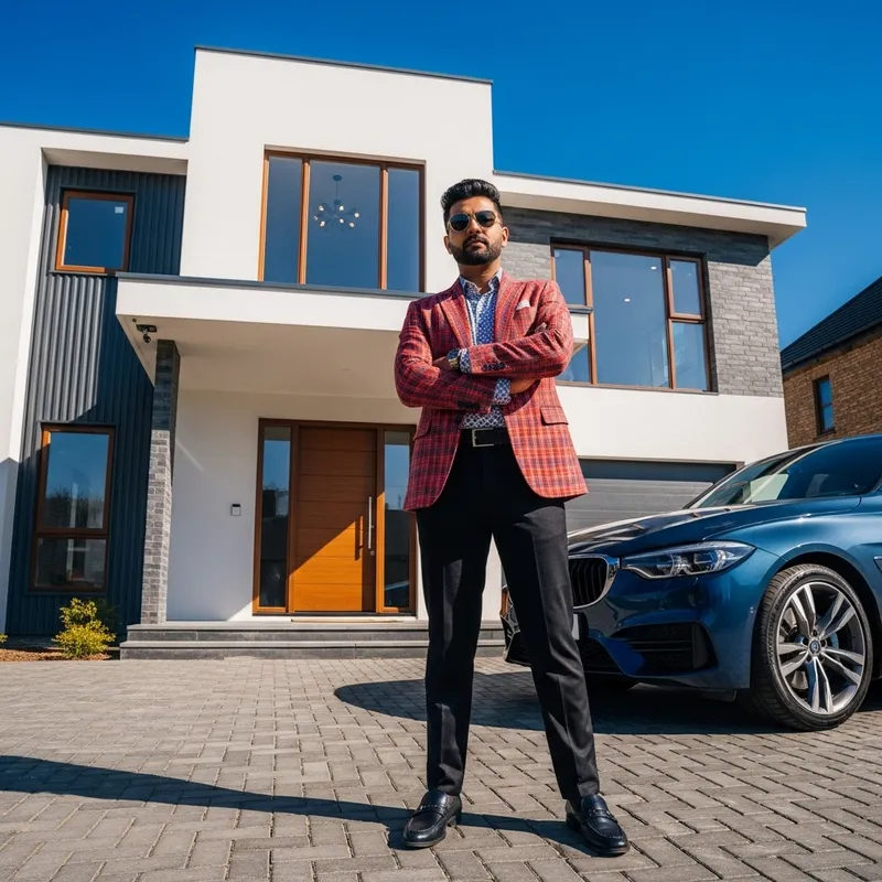 Confident South Asian Realtor | Vibrant Style | Architectural Marvel