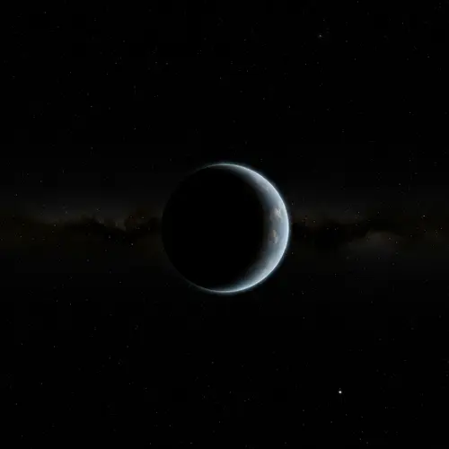 Black Space Planet - Mystical Sphere in Infinite Universe