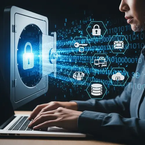 Data Privacy Visual Representation | Symbols, Encryption, Protection