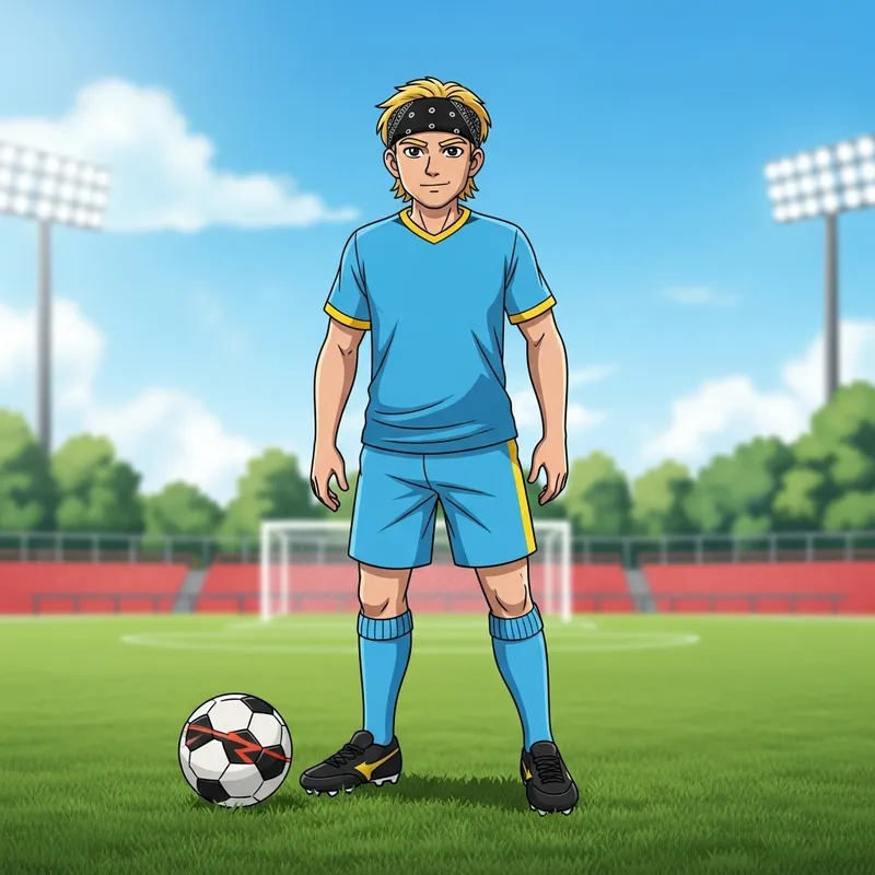 Charismatic Blonde Footballer with Bandana | Team Spirit FC
