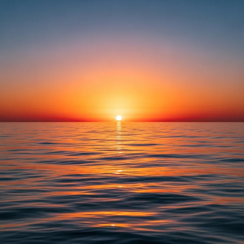 Tranquil Seaside Sunset Painting | Abstract Nature Art