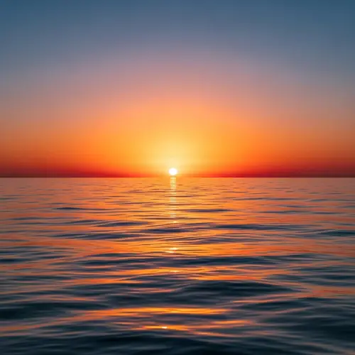 Tranquil Seaside Sunset Painting | Abstract Nature Art