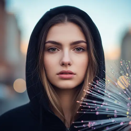 Youthful Woman Portrait in Urban Setting| High-Quality DSLR Style