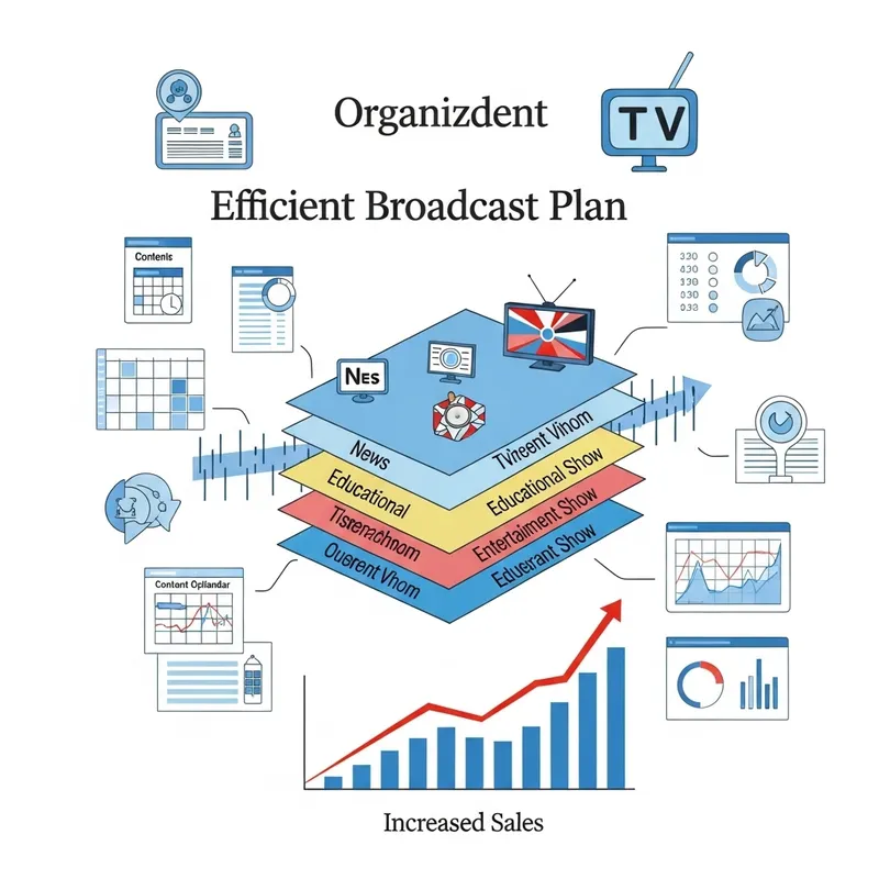 Organized Television Broadcast Plan for Sales Optimization