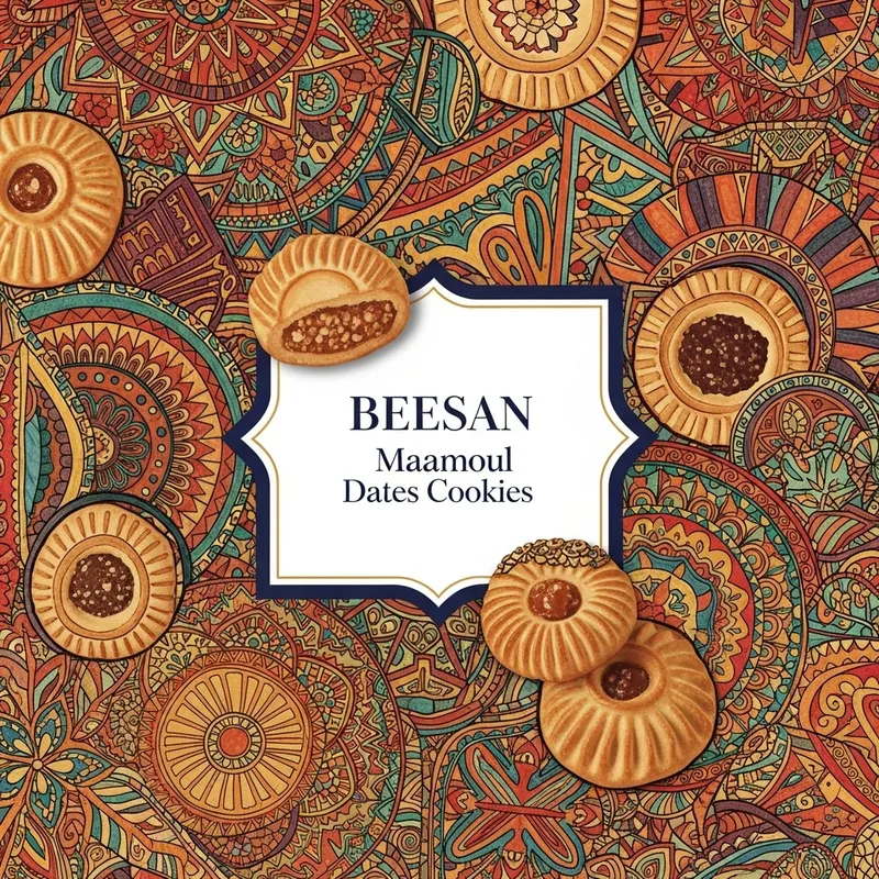 Luxurious Maamoul Dates Cookies Packaging Celebrating Palestinian Heritage