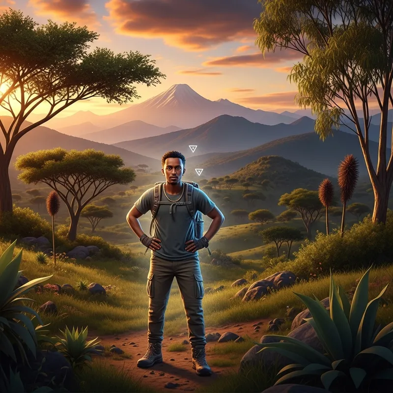 Ethiopian Open-World Adventure: GTA Character Embarks on Quest