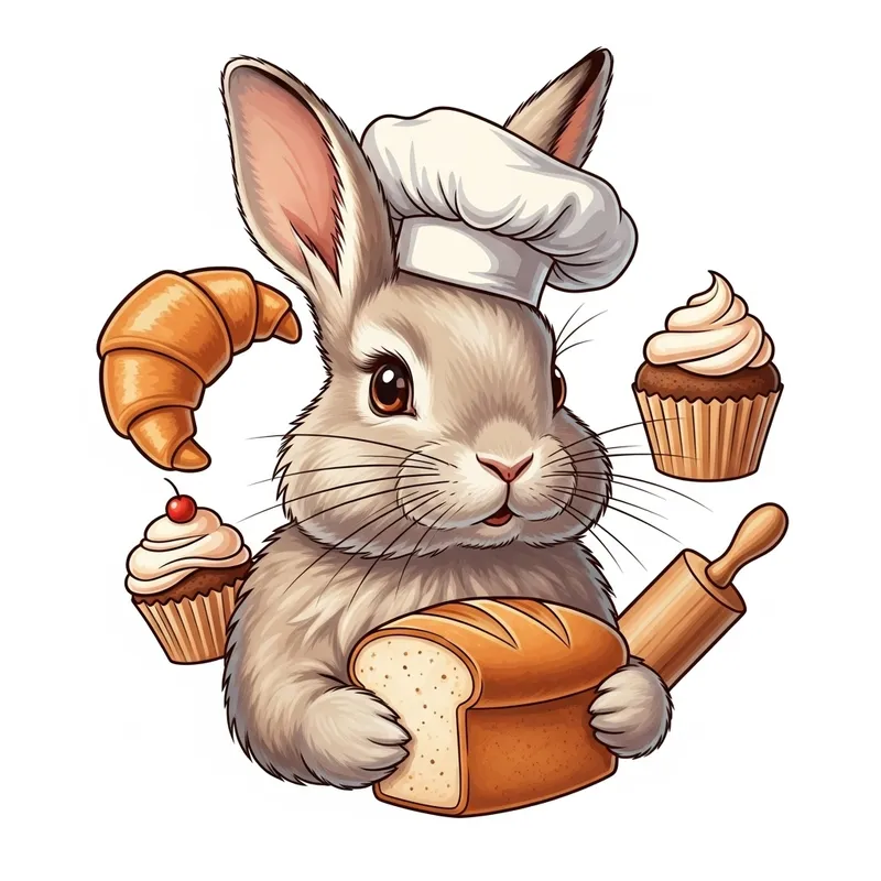 Bakery Rabbit Icon: Warmth and Comfort with a Whimsical Touch Bakery Rabbit Icon: Warmth and Comfort with a Whimsical Touch
