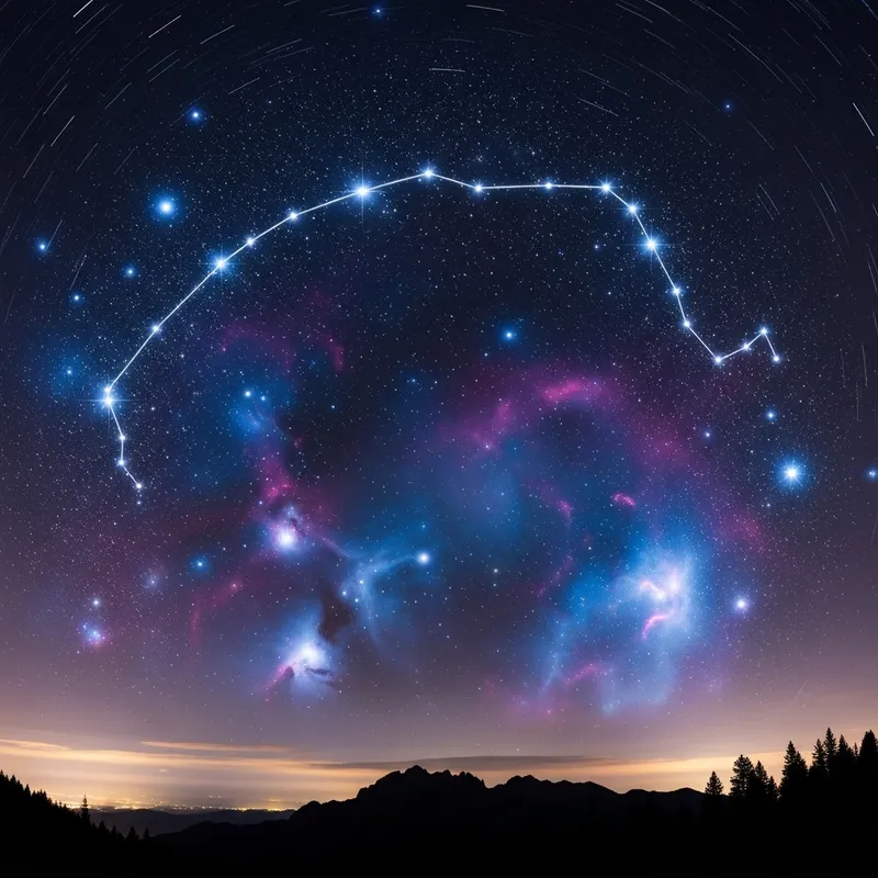 Captivating Night Sky with Deep Blues and Purples