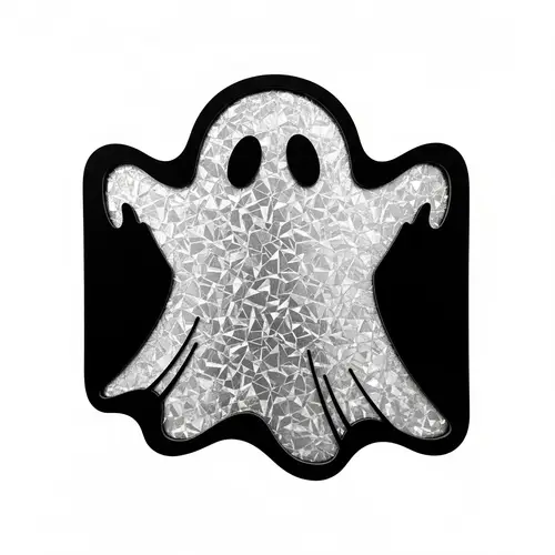 Black & White Ghost Stencil | Holographic Interior