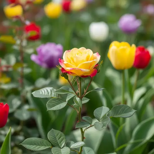 Tranquil Blossoming Flower in Lush Field - Nature's Beauty
