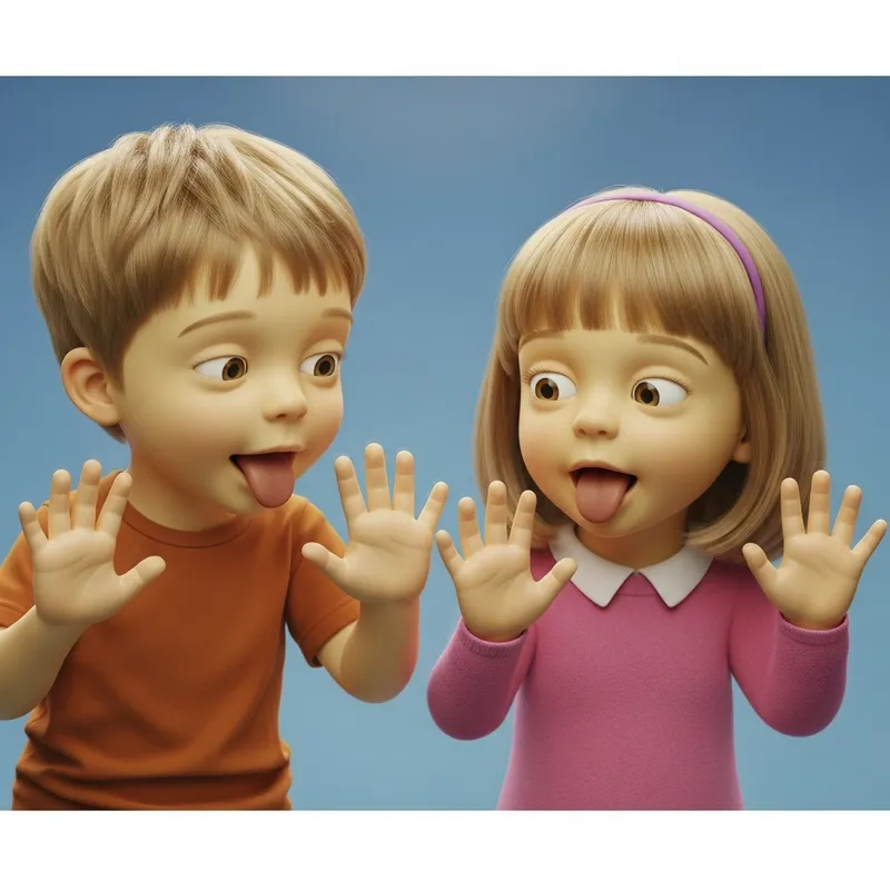 Gravity Falls Style Kids Making Faces | Cartoon Characters Fun