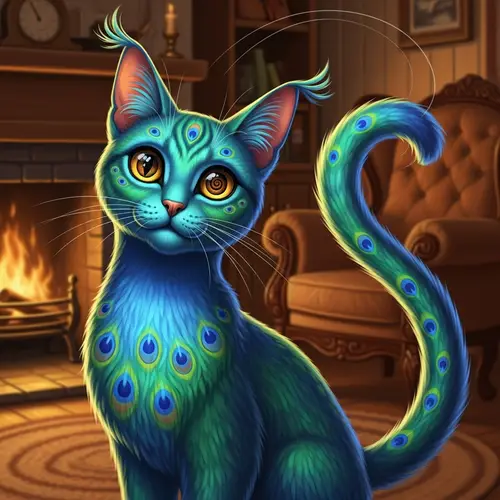 Vibrant Cat: A Playful Companion