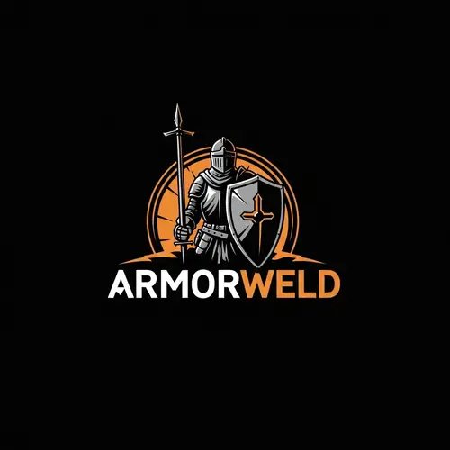 ARMORWELD Logo Design: Medieval Knight Theme for Brand Recognition
