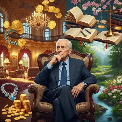 Contemplating Happiness: Wealth vs. Moral Principles