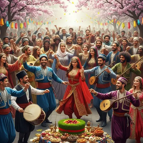 Traditional Nevruz Bayramı Celebrations - Street Festival with Unity and Abundance