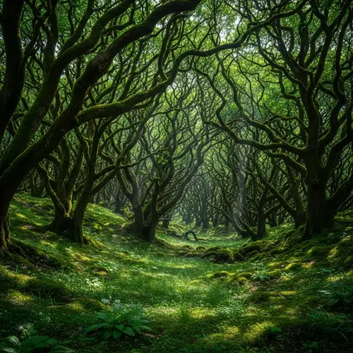 Abstract Forest: A Lush Canopy of Nature's Beauty