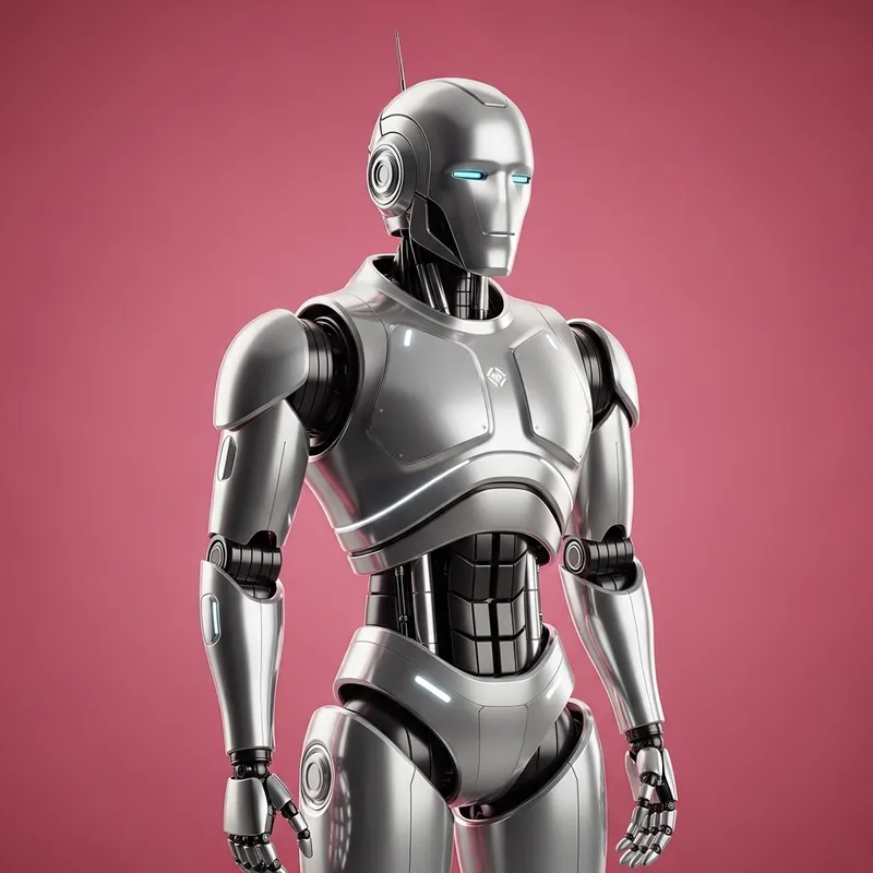 Cool and Futuristic Robot on Pink Background | Unique Design