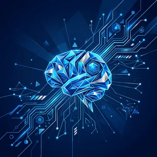 Minimalistic AI Illustration - Dynamic Evolution in Technology