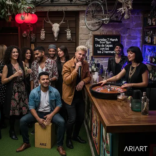 Bohemian Style Garden Bar Gathering with Live Music