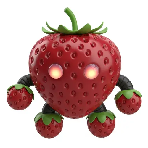 Joyful Strawberry Robot: A Delightful Design