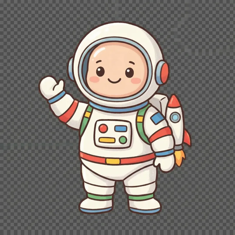 Cute Cartoon Astronaut for Kids - High Quality Illustration
