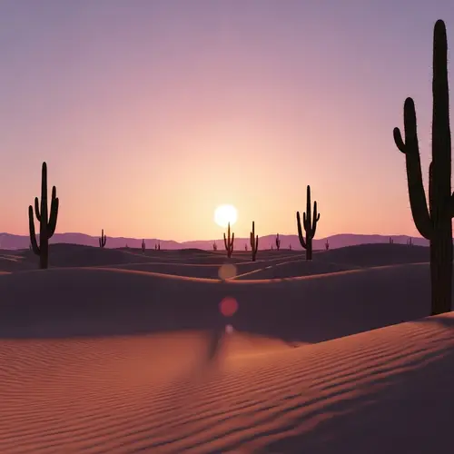 Breathtaking Desert Landscape at Sunset