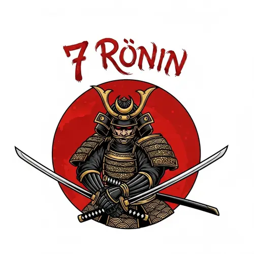 Japanese Samurai Logo Design | 7 Rōnin Clothing & Swords