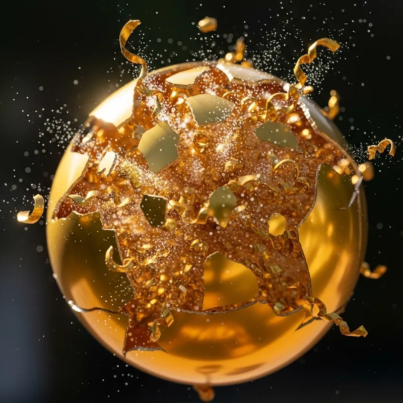 Golden Balloon Explosion