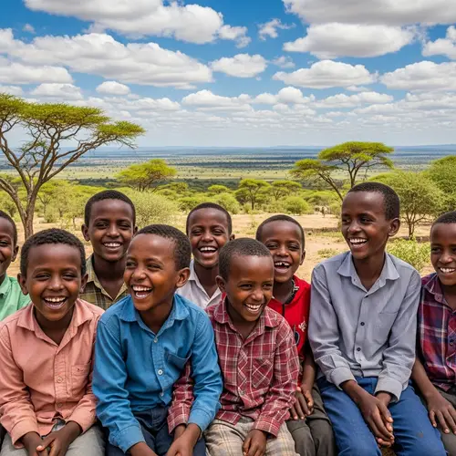Young Somali Boys Laughing Together | Heartwarming Scene