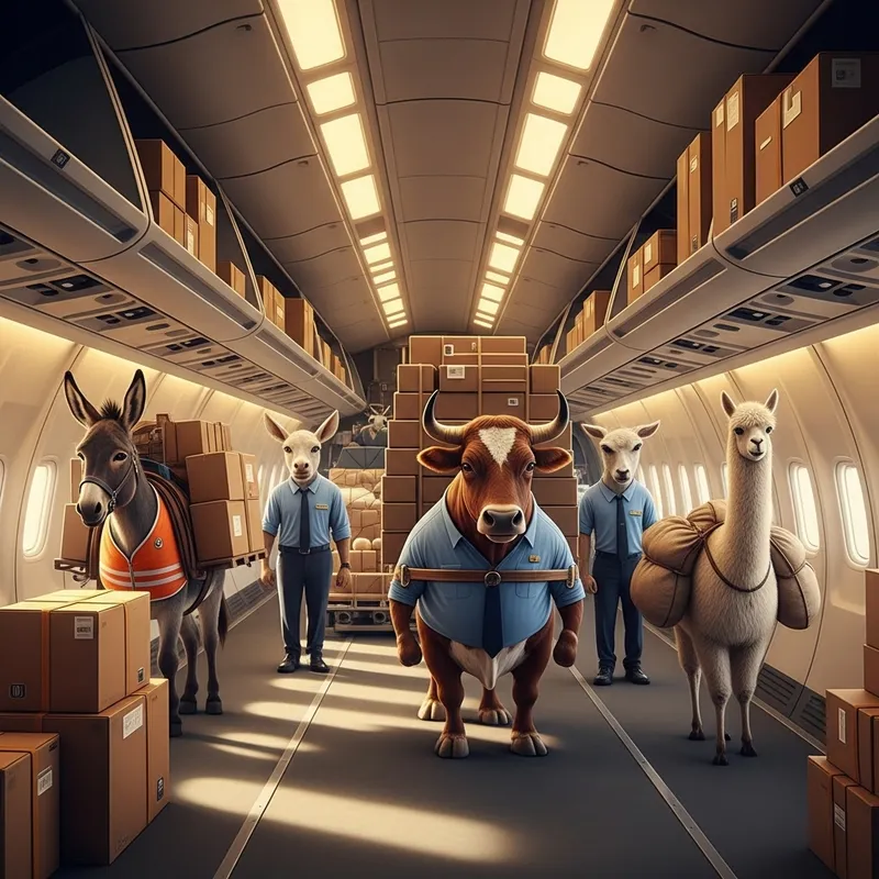Cargo Transportation Animals in Airplane Cargo Transportation Animals in Airplane
