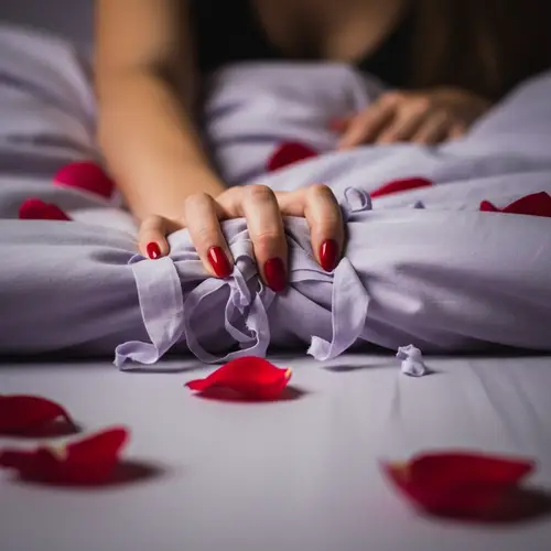 Emotional Moment: Captivating Bed Cover Scene