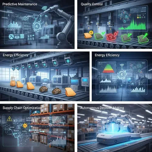 AI in Manufacturing: Optimizing IoT Devices for Predictive Maintenance, Quality Control, Energy Efficiency & More