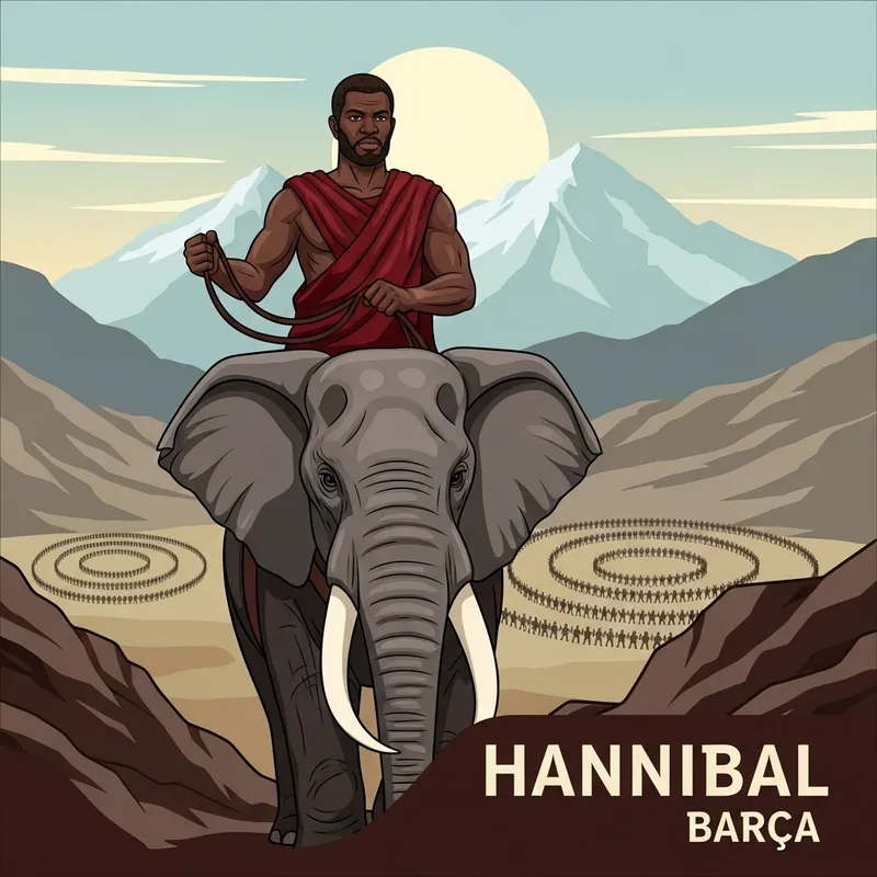 Hannibal Barca: Legendary Carthaginian Commander Illustration Hannibal Barca: Legendary Carthaginian Commander Illustration