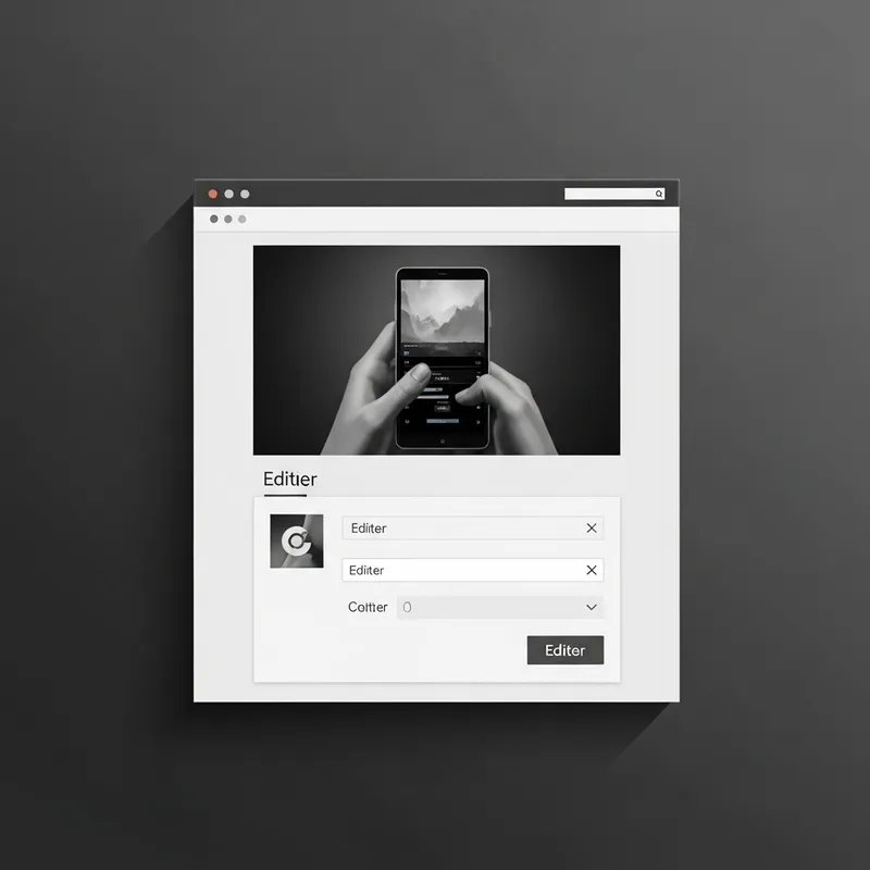 Vintage Poster Appearance of Website Page Editor